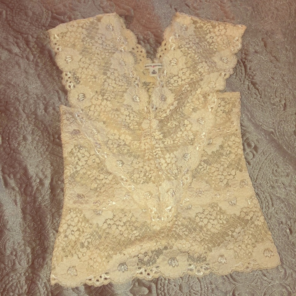 White laced shirt